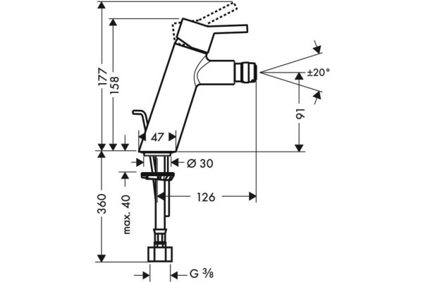 Смеситель для биде Hansgrohe Talis S2 32240000 хром