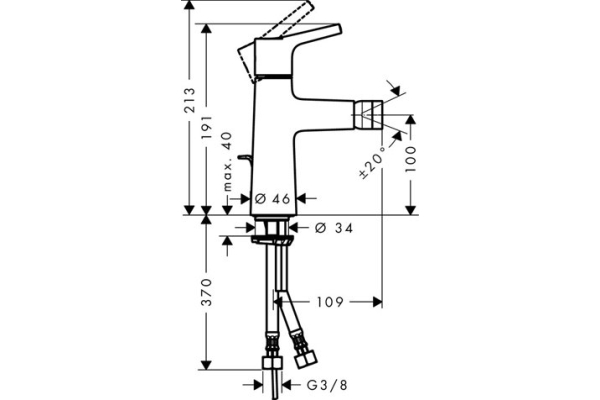 Смеситель для биде Hansgrohe Talis S 72200000 хром
