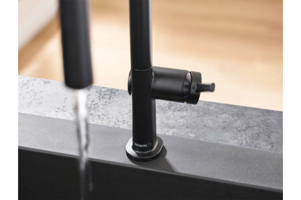 Смеситель для кухни Hansgrohe Talis M54 с вытяжным душем 72802670, черный матовый