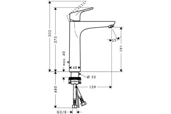 Смеситель для раковины Hansgrohe Focus E2 31608000
