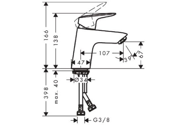 Смеситель для раковины Hansgrohe Logis 71071000