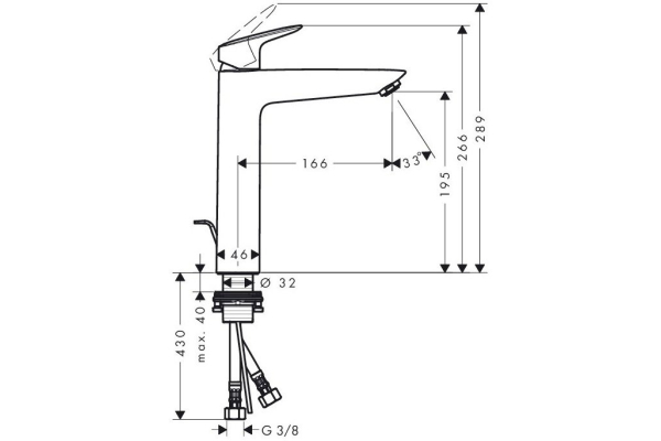 Смеситель для раковины Hansgrohe Logis 71090000