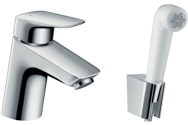 Смеситель для раковины Hansgrohe Logis с гигиеническим душем 71290000