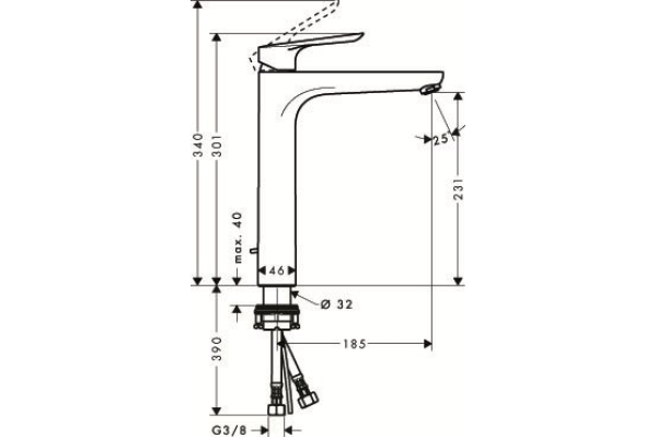 Смеситель для раковины Hansgrohe Logis E 71162000