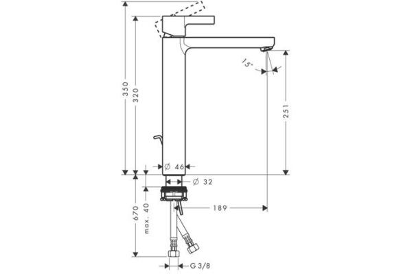 Смеситель для раковины Hansgrohe Metris S 31022000