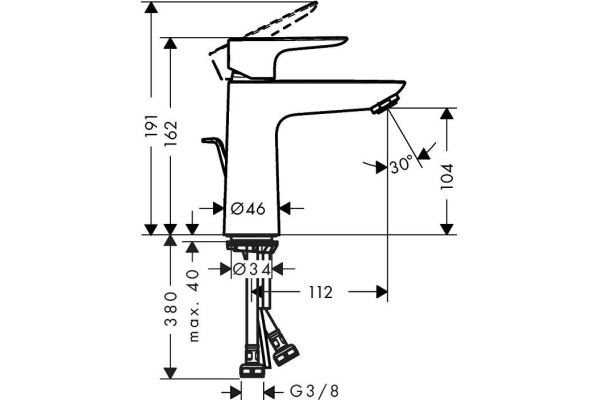Смеситель для раковины Hansgrohe Talis E 110 71710000