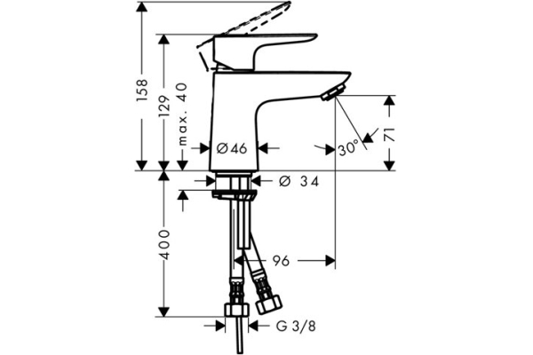 Смеситель для раковины Hansgrohe Talis E 80 71702000