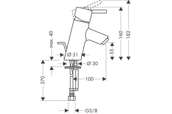Смеситель для раковины Hansgrohe Talis S 32020000