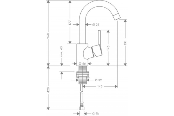 Смеситель для раковины Hansgrohe Talis S2 32070000