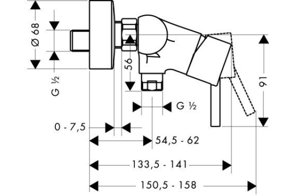 Смеситель для душа Hansgrohe Talis S2 32640000