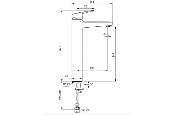 Смеситель для раковины Ideal Standard Ceraplan BD236AA хром