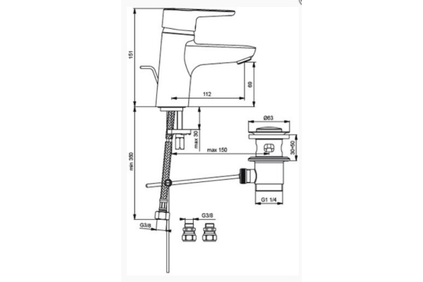 Смеситель для раковины Ideal Standard Connect B9914AA