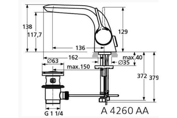 Смеситель для раковины Ideal Standard Melange A4260AA