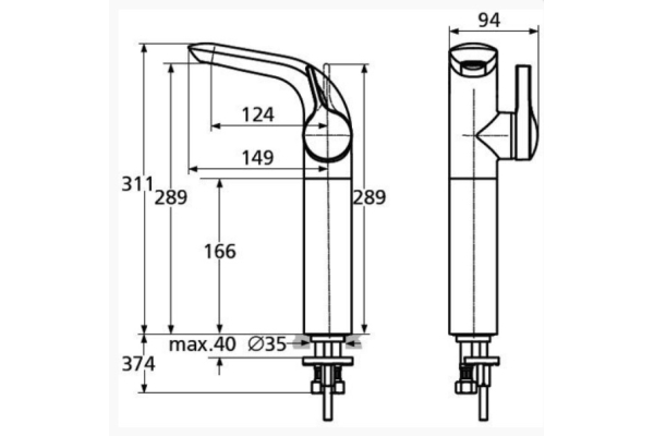 Смеситель для раковины Ideal Standard Melange A4266AA