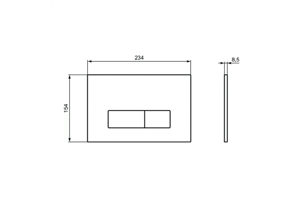Панель смыва Ideal Standard Oleas M2 механическая R0121AC