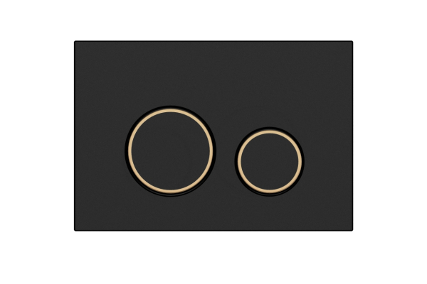 Кнопка Cersanit Twins для инсталляций Link Pro, Vector, Link, Hi-Tec, пластик черный матовый с рамкой