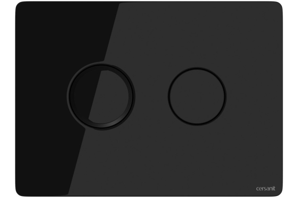 Кнопка для инсталляции Cersanit Accento Circlel, стеклянная, черная BU-ACN-CIR-PN/Bl/Gl*
