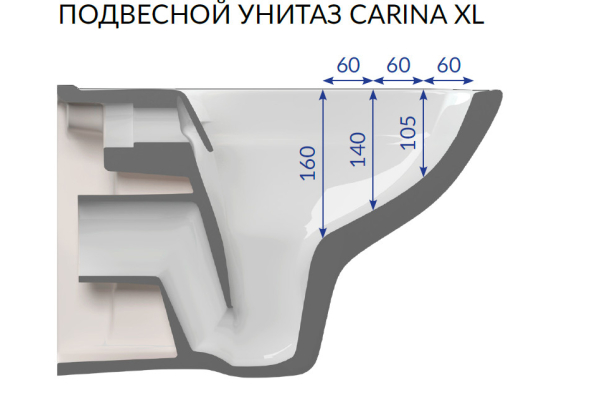 Комплект Cersanit Carina XL CO DPL EO, инсталляция Link Pro, кнопка Pilot стекло, белая