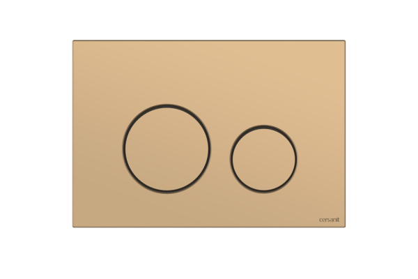 Кнопка для инсталляции Cersanit Twins для Link Pro/Vector/Link/Hi-Tec пластик, золотой матовый
