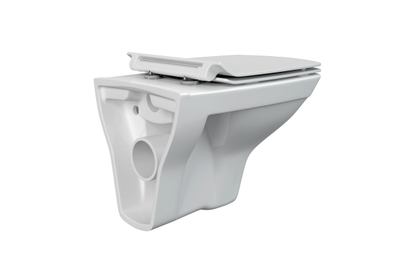 Комплект Cersanit Carina XL CO DPL EO: сиденье дюропласт легкосъемное slim, инсталляция Vector, кнопка Corner, пластик, белый