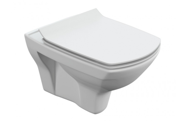 Комплект Cersanit Carina XL CO DPL EO: сиденье дюропласт легкосъемное slim, инсталляция Vector, кнопка Corner, пластик, белый