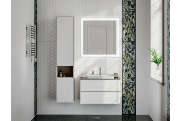Пенал Kerama Marazzi Plaza Modern 170 подвесной, белый глянцевый