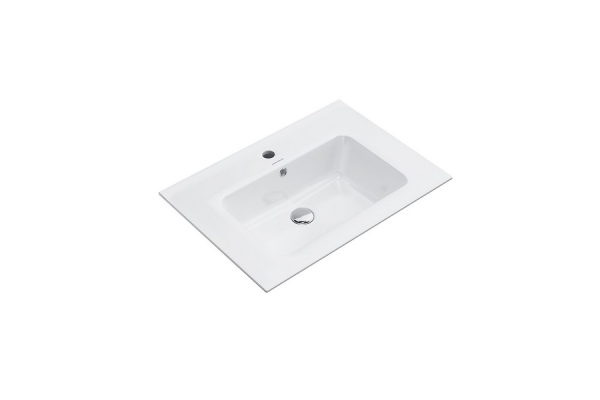 Раковина Kerama Marazzi Piano 65 с крепежом, белая глянцевая