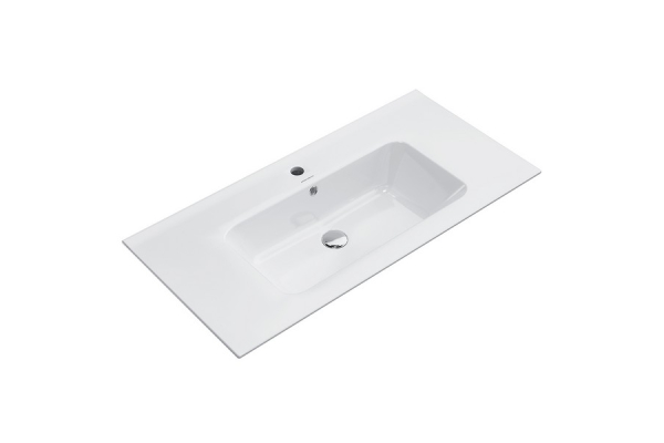 Раковина Kerama Marazzi Piano 95 с крепежом, белая глянцевая