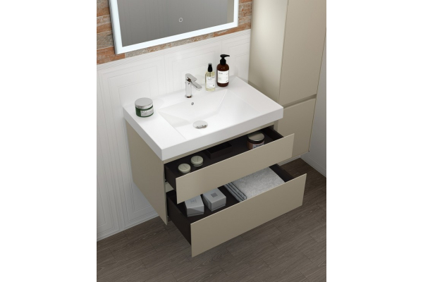 Тумба Kerama Marazzi Cubo 80 с ящиками, лимо матовая