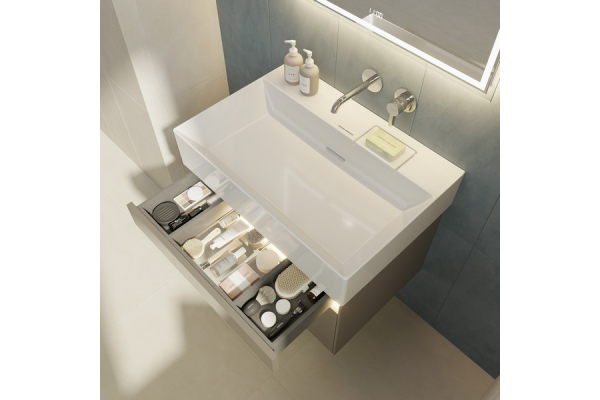 Тумба Kerama Marazzi Logica, 70 подвесная, с ящиками, песчаный