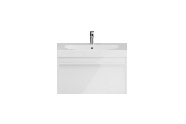 Тумба Kerama Marazzi Modula 80 подвесная с ящиком 1+1, белая глянцевая