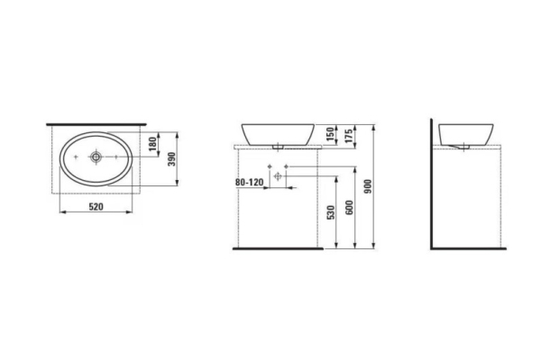 Раковина Laufen Pro B 52x39 8.1296.4.000.109.1