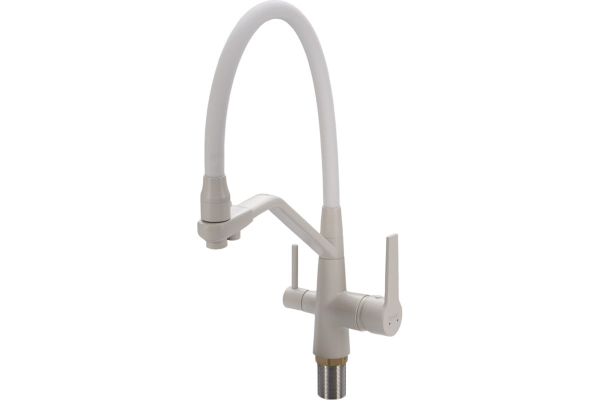Смеситель для кухни Maxonor MN4460-8 с подключением фильтра питьевой воды, белый