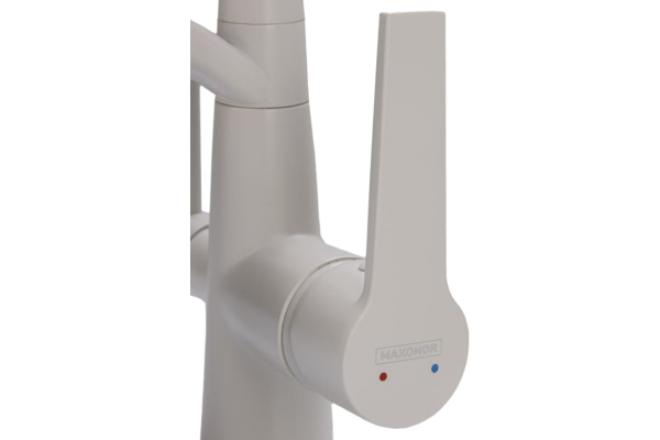 Смеситель для кухни Maxonor MN4460-8 с подключением фильтра питьевой воды, белый