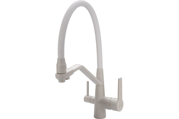 Смеситель для кухни Maxonor MN4460-8 с подключением фильтра питьевой воды, белый