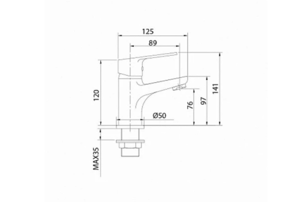 Смеситель Milardo Helic для умывальника HELSB00M01