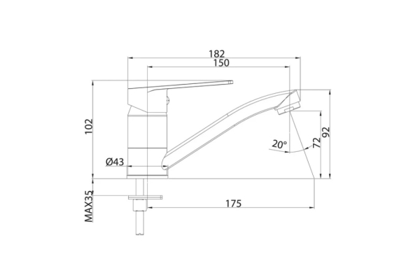 Смеситель Milardo Helic для раковины HELSBR0M01