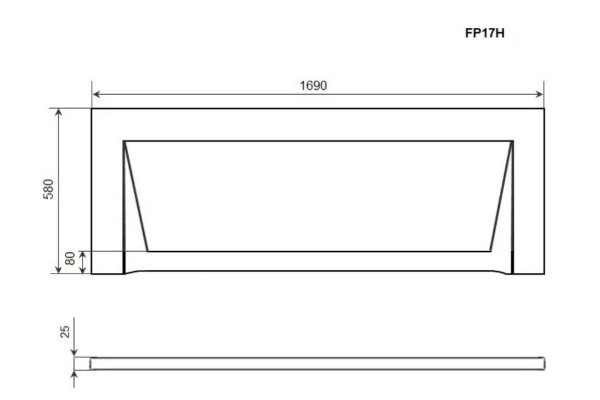 Экран Timo под ванну фронтальный FP17H