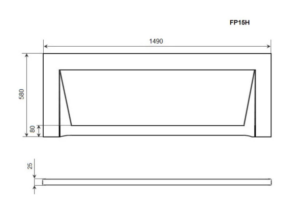 Экран Timo под ванну фронтальный FP15H