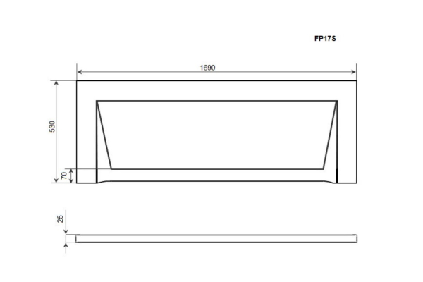 Экран Timo под ванну фронтальный FP17S