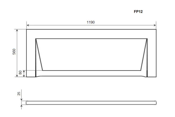 Экран Timo под ванну фронтальный FP12