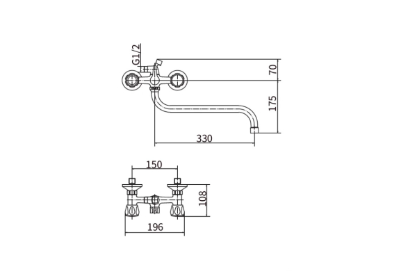 Смеситель PLStart для ванны и душа PL2210