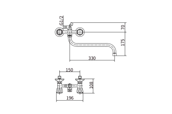 Смеситель PLStart для ванны и душа PL2210-24