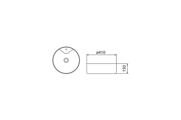 Умывальник Point Виктория 41накладной, круглый PN43065WB