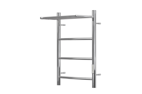 Полотенцесушитель электрический Point Афина PN04846P П3 400x600 с полкой, диммер справа, хром