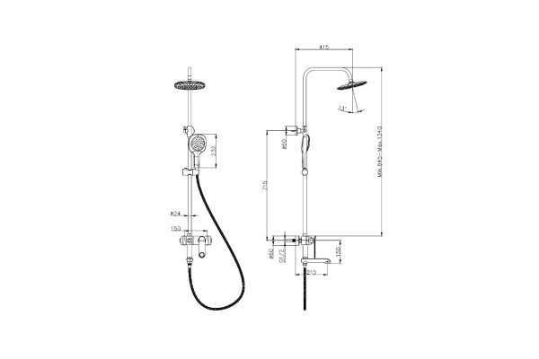 Душевая система RUSH Socotra тропическая ST4235-20
