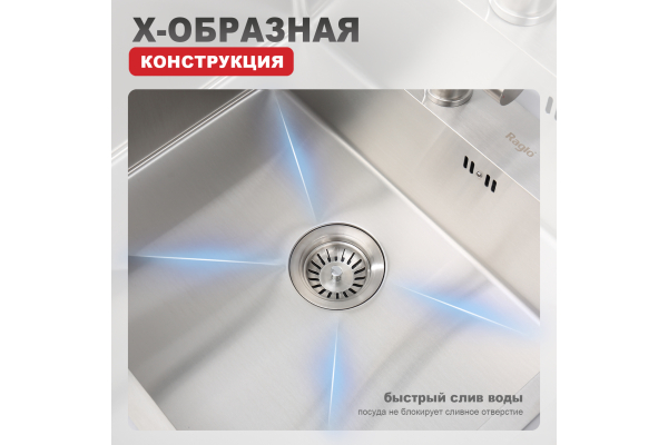 Мойка кухонная профессиональная ручная работа Raglo R701.6050.05