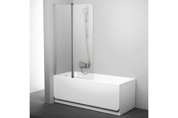 Шторка для ванны Ravak CVS2-100 L белый + транспарент