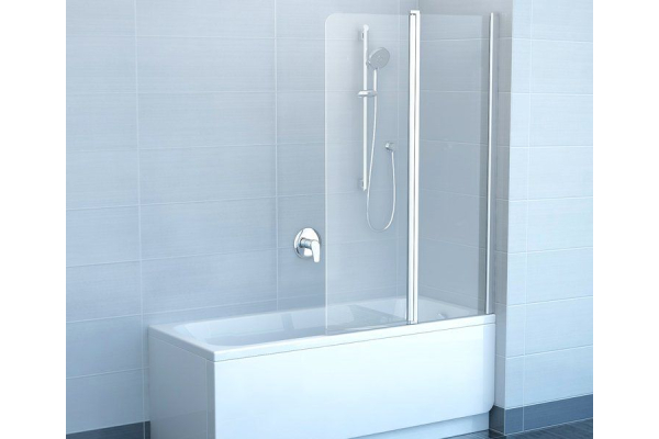 Шторка для ванны Ravak CVS2-100 R блестящий + транспарент