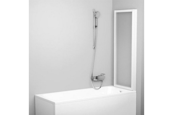 Шторка для ванны Ravak VS2 105 белый + транспарент